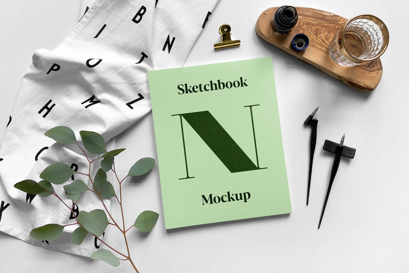 Free Sketchbook Psd Mockup