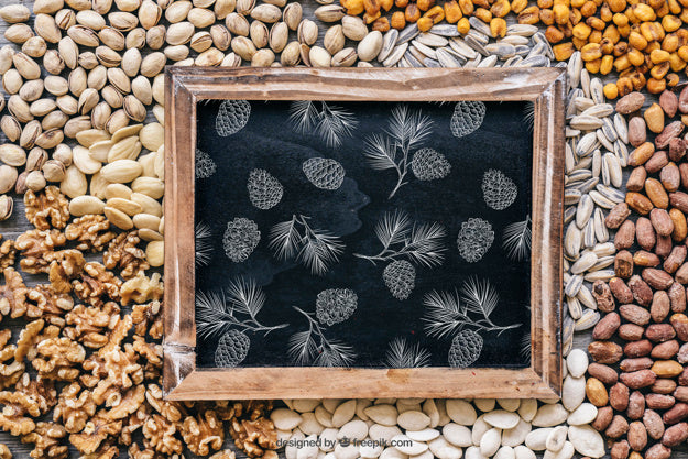 Free Slate Mockup On Nuts Psd