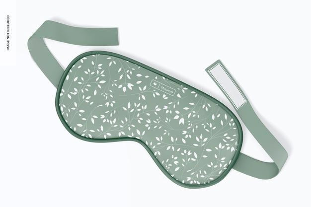 Free Sleep Mask Mockup, Top View Psd