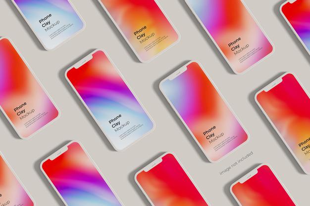 Free Smartphone Clay Mockup Psd