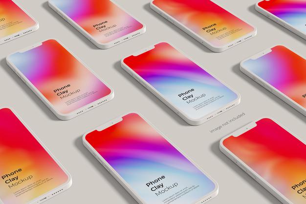 Free Smartphone Clay Mockup Psd