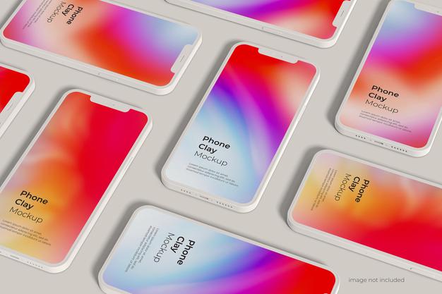 Free Smartphone Clay Mockup Psd