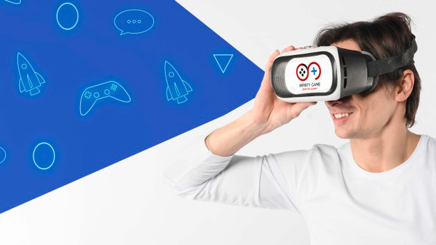 Free Smiley Man With Vr Glasses Psd