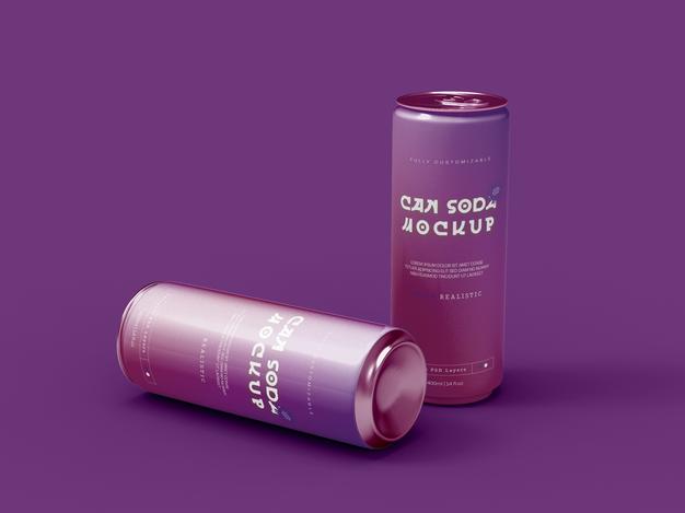 Free Soda Can Mockup Psd