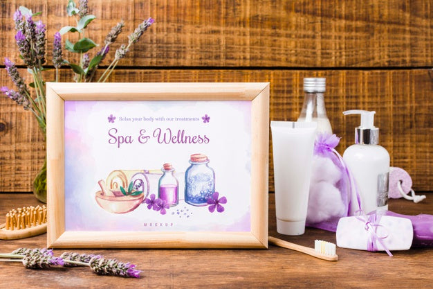Free Spa And Wellness Frame Mock-Up Psd
