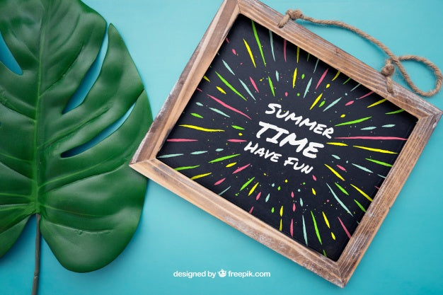 Free Spa Mockup With Leaf And Slate Psd