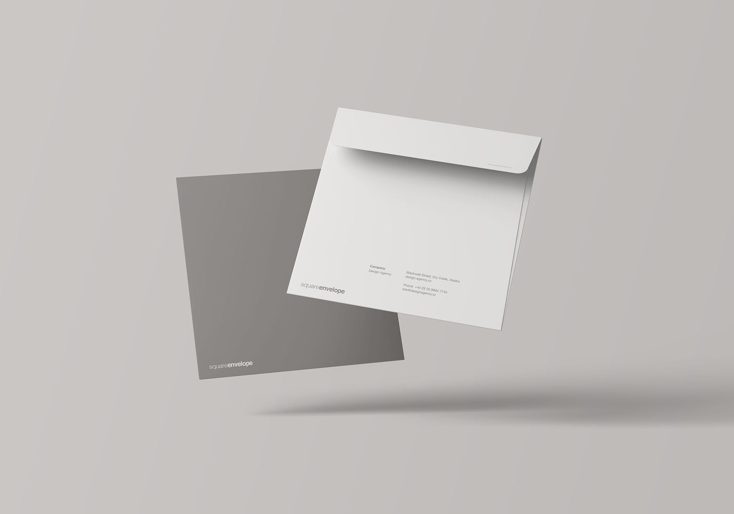 Free Square Envelope Mockup