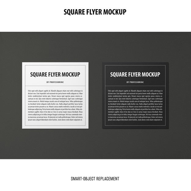 Free Square Flyer Mockup Psd