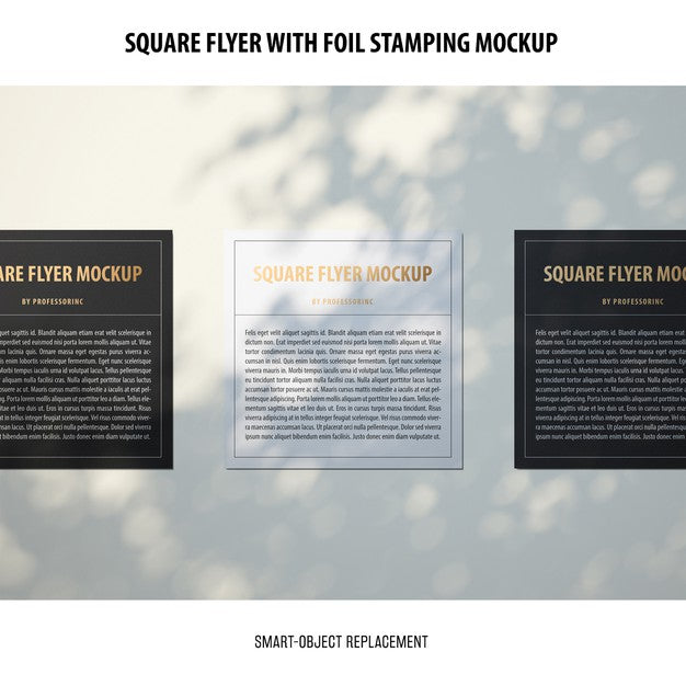 Free Square Flyer Mockup Psd