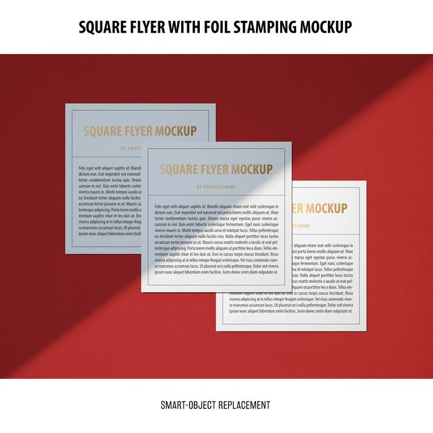 Free Square Flyer Mockup Psd