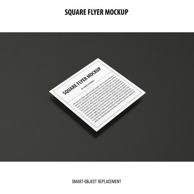 Free Square Flyer Mockup Psd