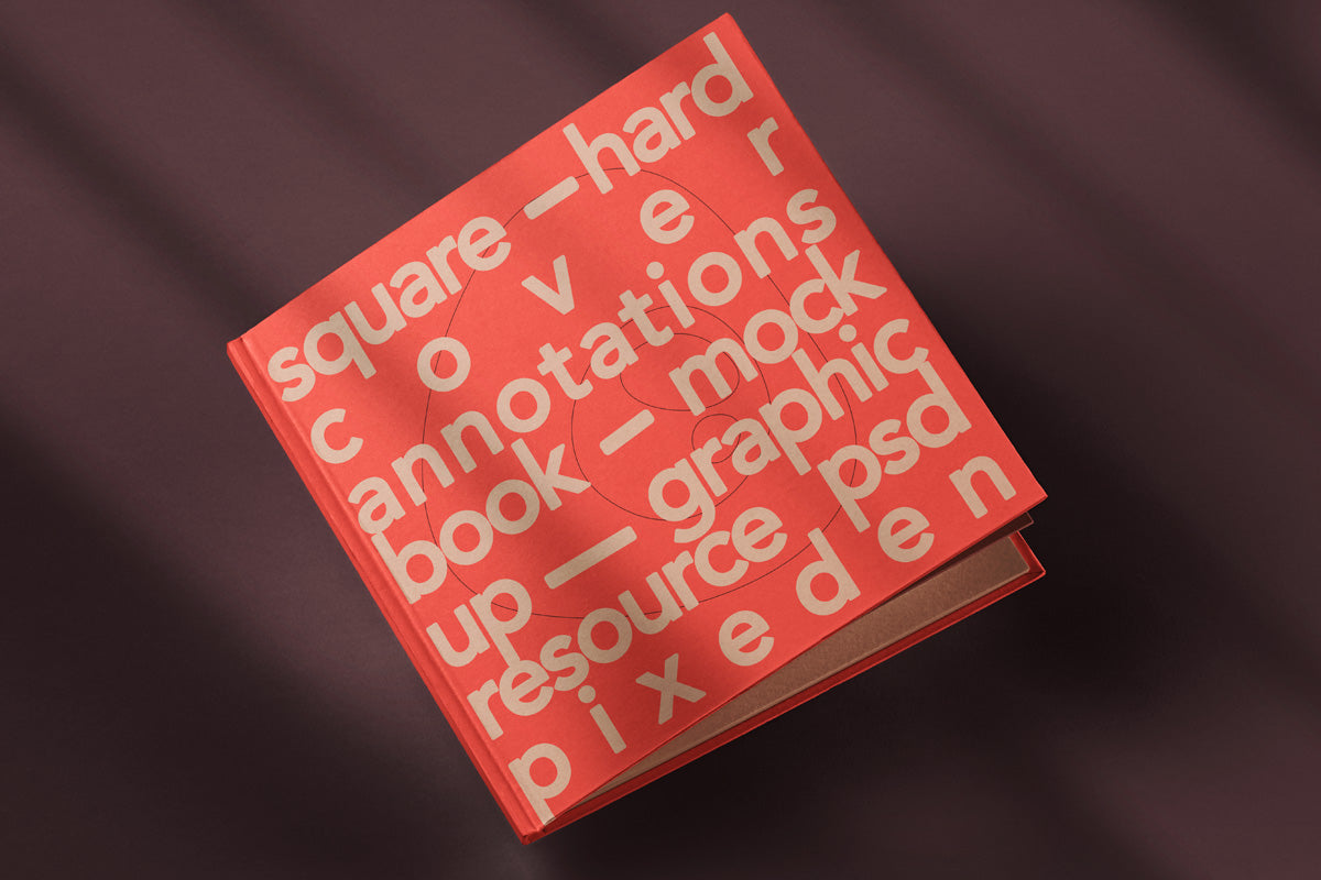 Free Square Notes Hardcover Psd Book Mockup
