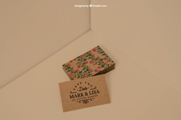 Free Stack Of Business Cards In Corner Psd