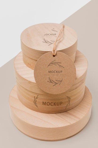 Free Stacked Eco-Friendly Packaging Cardboard Boxes Mock-Up Psd