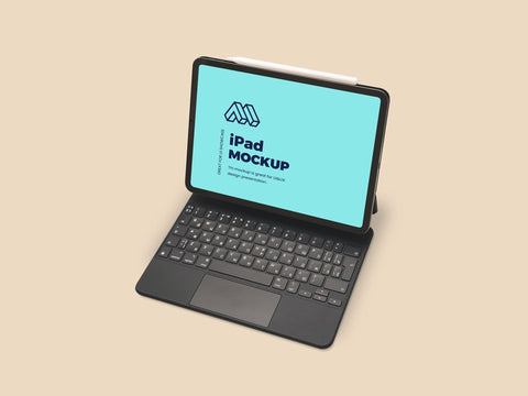 Free Standing Ipad Psd Mockup
