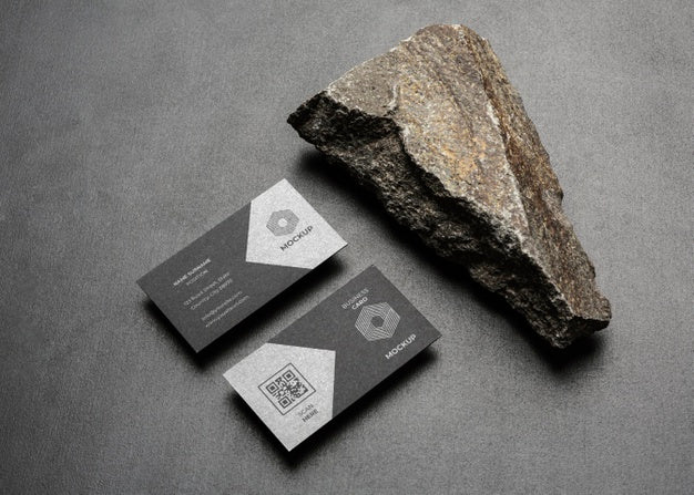 Free Stationery Mock-Up With Dark Rugged Rock Psd