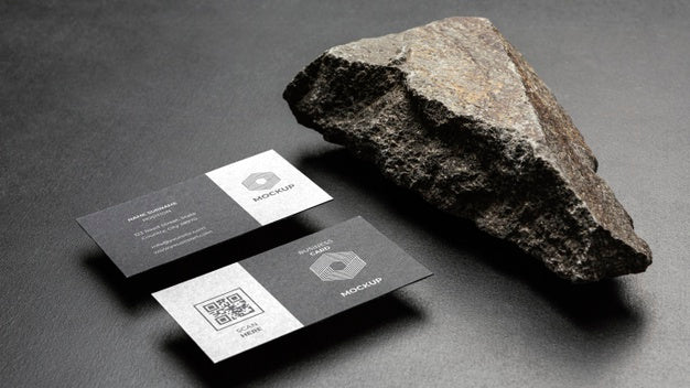 Free Stationery Mock-Up With Dark Rugged Rock Psd
