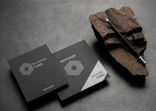 Free Stationery Mock-Up With Dark Rugged Rock Psd