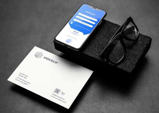 Free Stationery Mock-Up With Dark Stones Psd