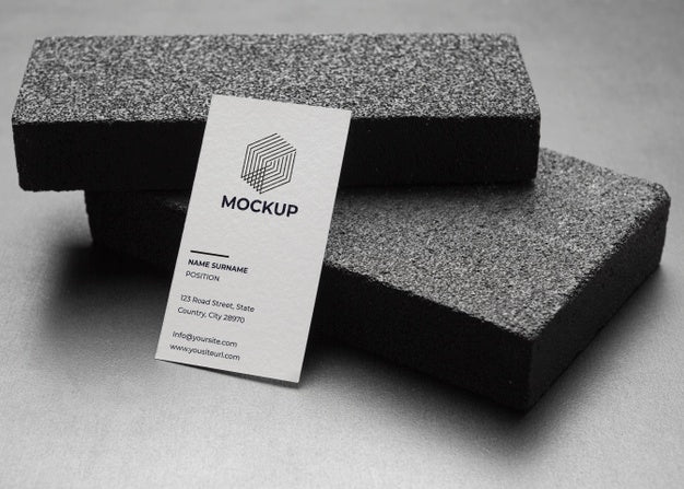 Free Stationery Mock-Up With Dark Stones Psd