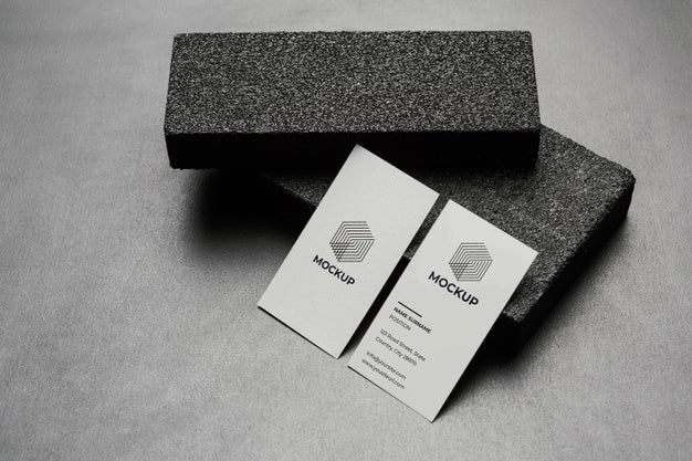 Free Stationery Mock-Up With Dark Stones Psd