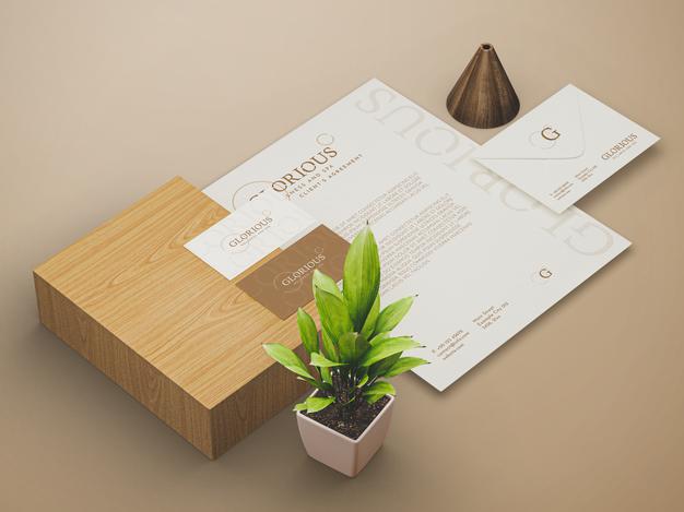 Free Stationery Print Mockup Tempalte Psd