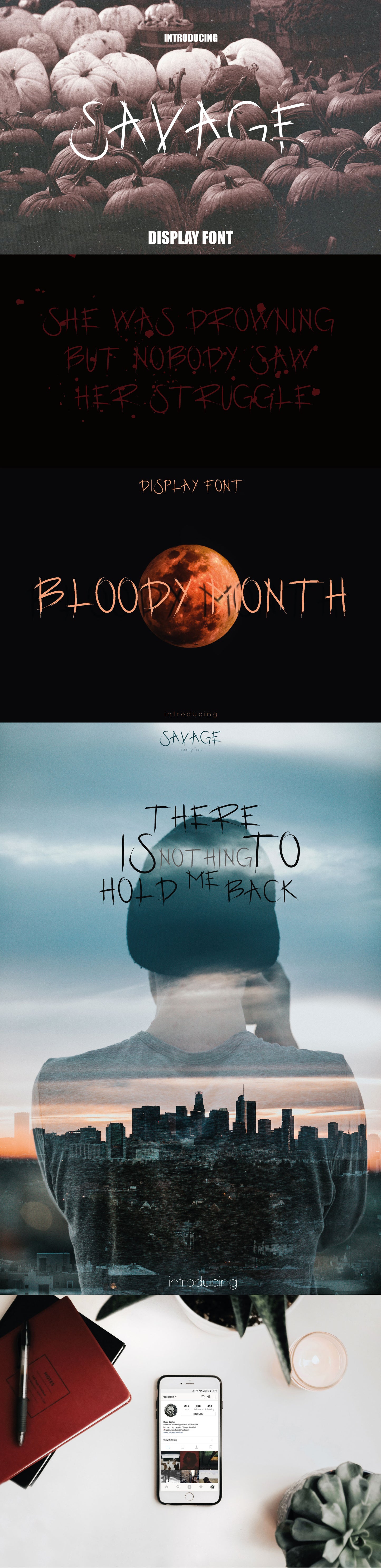 Free SAVAGE - DISPLAY FONT