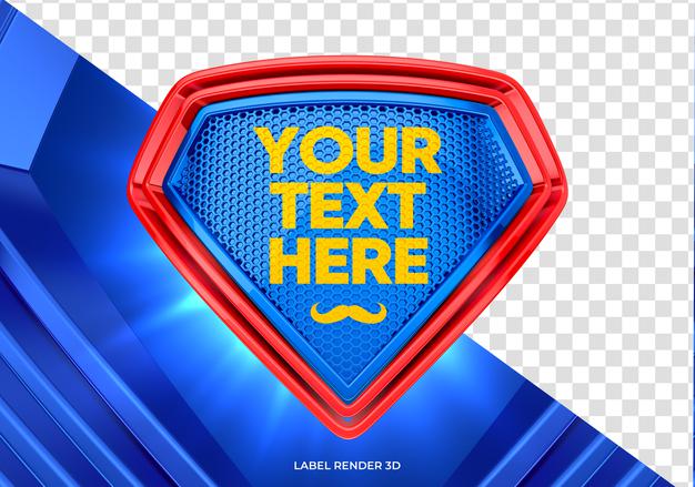 Free Super Hero Shield 3D Render Realistic Mockup Psd
