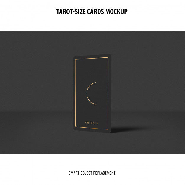 Free Tarot Card With Foil Stamping Mockup Psd