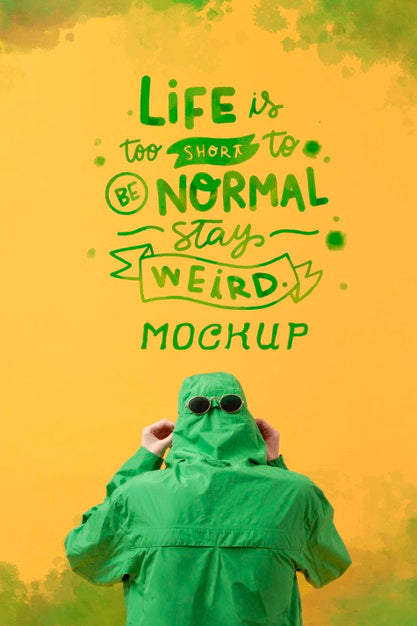 Free Teen With Watercolor Quote Mock-Up Psd