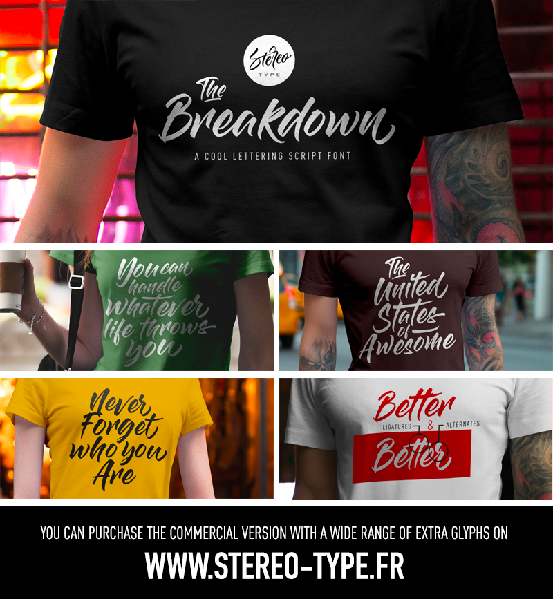 Free The Breakdown Handbrushed Font