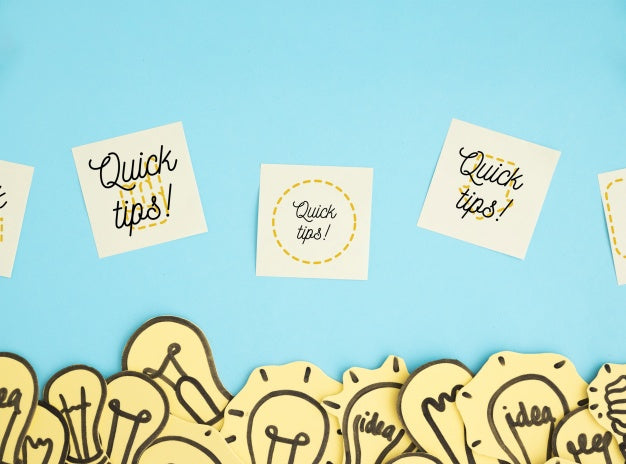 Free Tips Concept With Sticky Notes Psd