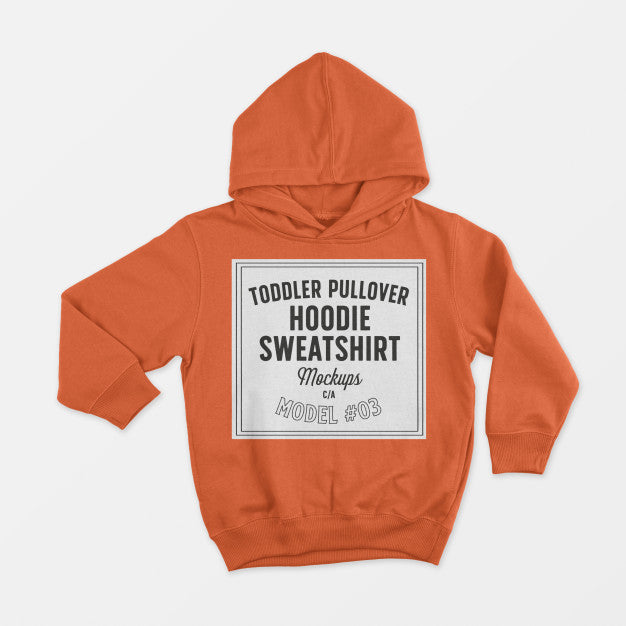 Free Toddler Pullover Hoodie Sweatshirt Mockup Psd