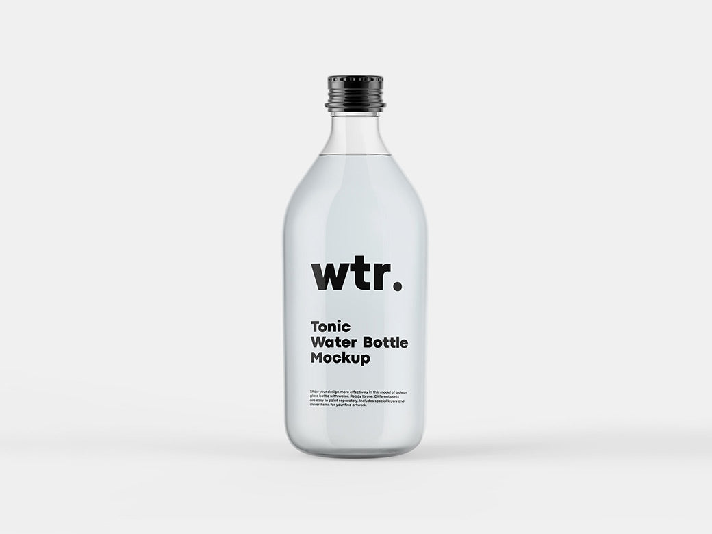 Free Tonic Bottle Mockup