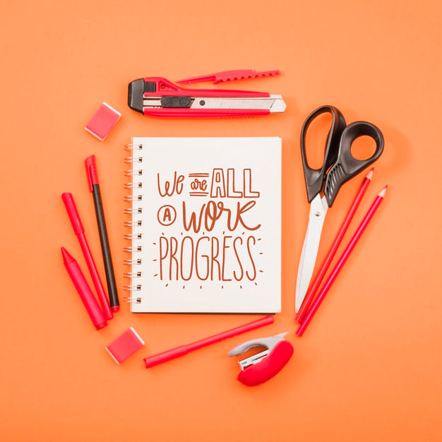 Free Tools On Table For Art Work And Crafting Psd