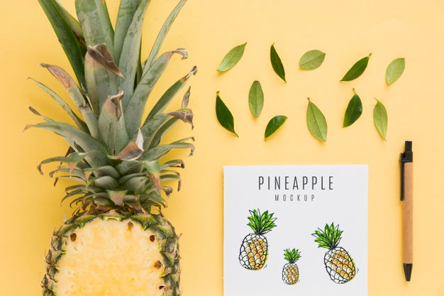 Free Top View Assortment Of Organic Fruits With Mock-Up Psd