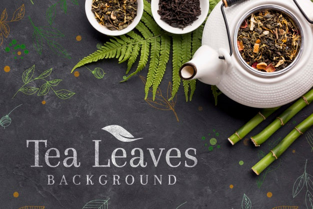 Free Top View Ceramic Tea Pot With Spices Psd