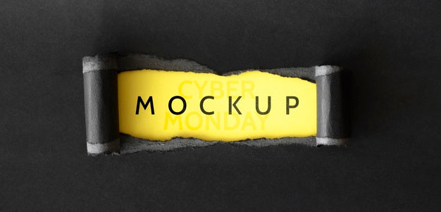 Free Top View Cyber Monday Sales Mock-Up Psd