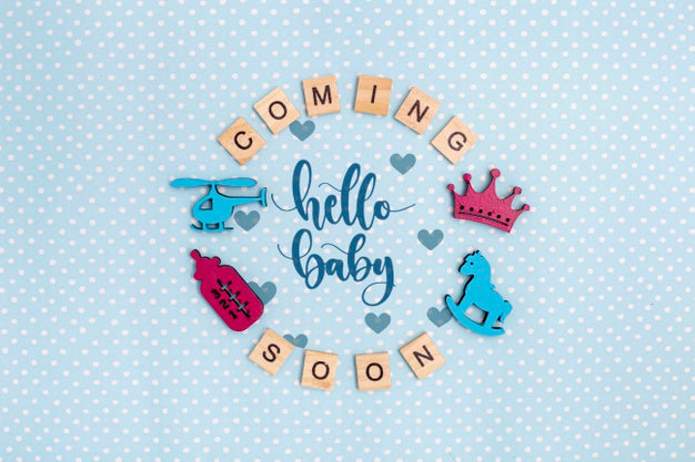 Free Top View Of Baby Shower Decorations Psd