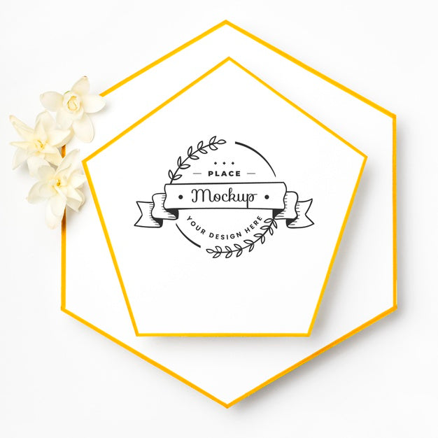 Free Top View Of Frames With Flowers Psd