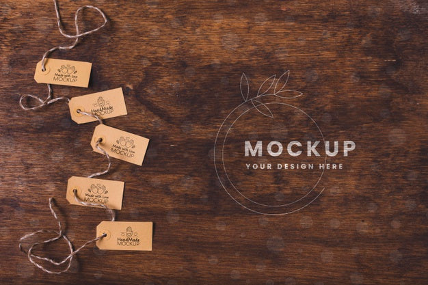 Free Top View Of Gift Tags With Copy Space Psd