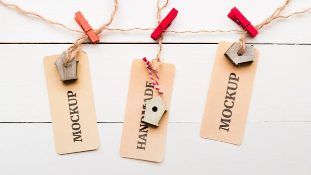 Free Top View Of Handmade Concept Mock-Up Psd