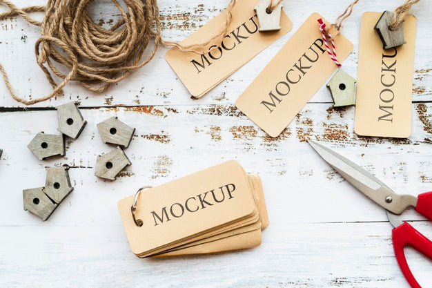 Free Top View Of Handmade Concept Mock-Up Psd