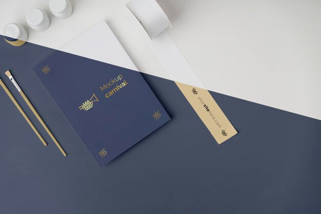 Free Top View Of Minimalistic Carnival Invitation With Copy Space Psd