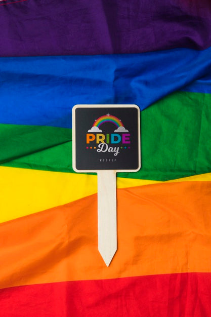 Free Top View Of Rainbow Colored Textile Psd