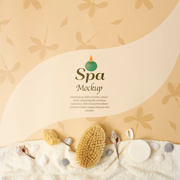 Free Top View Spa Mockup Psd