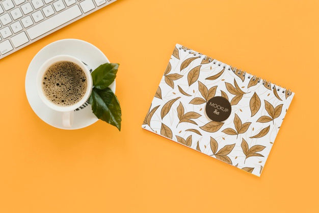 Free Top View Tea Cup On Table Psd