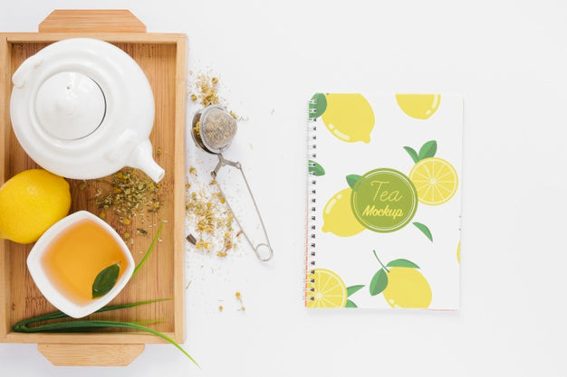 Free Top View Tea Cup On Table Psd