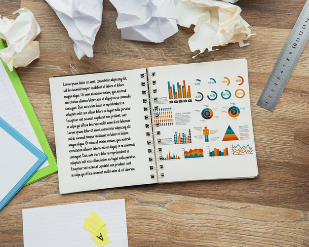 Free Top View University Books Concept Psd