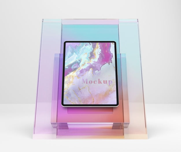 Free Transparent Glass Suport For Tablet Psd